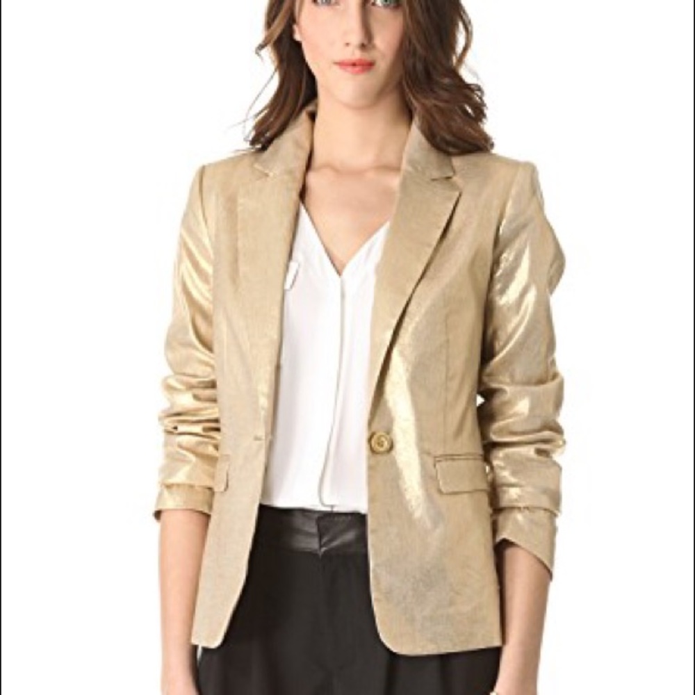 ⚡️NYE SALE⚡️ Alice and Olivia Metallic Blazer - Picture 4 of 8